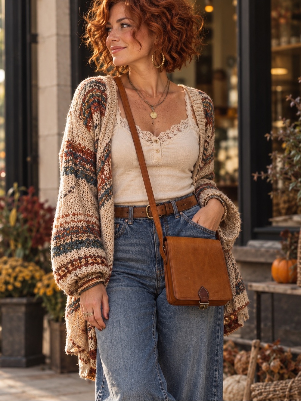 Handmade Artisan Tan Leather Crossbody Bag - Women's Everyday Shoulder Bag